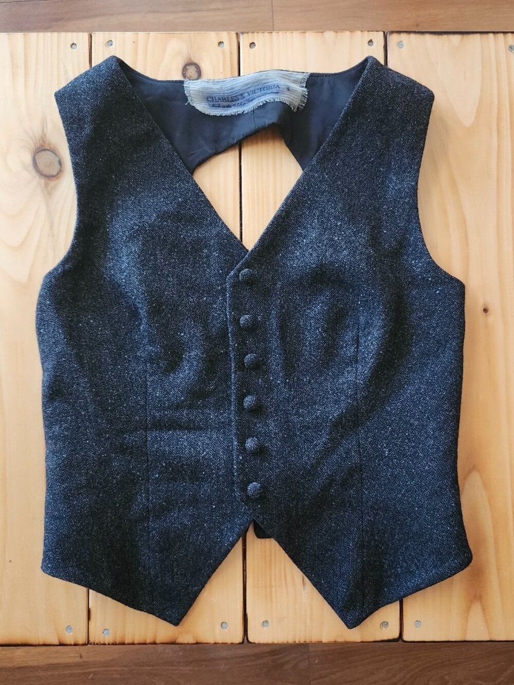 Charles & Victoria open back wool silk vest size 4